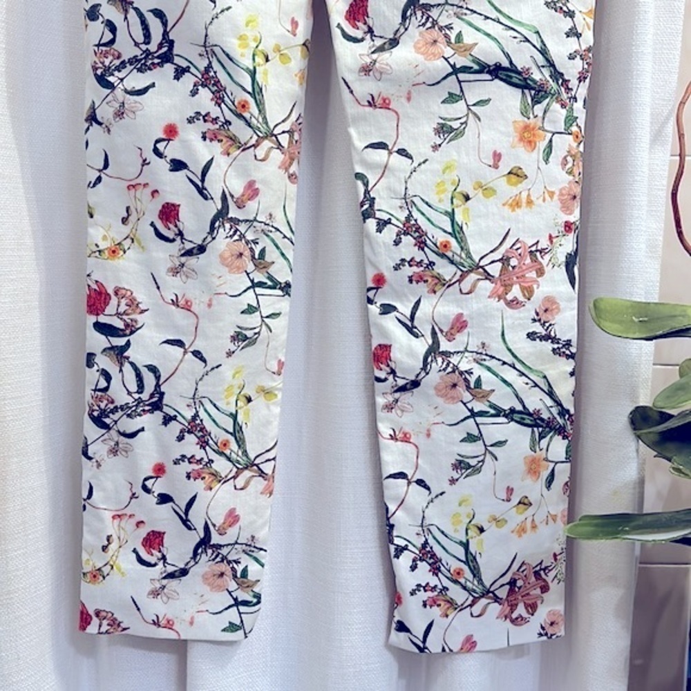 NWOT Zara Woman Floral Skinny Leg Pants Size XS - Picture 7 of 8